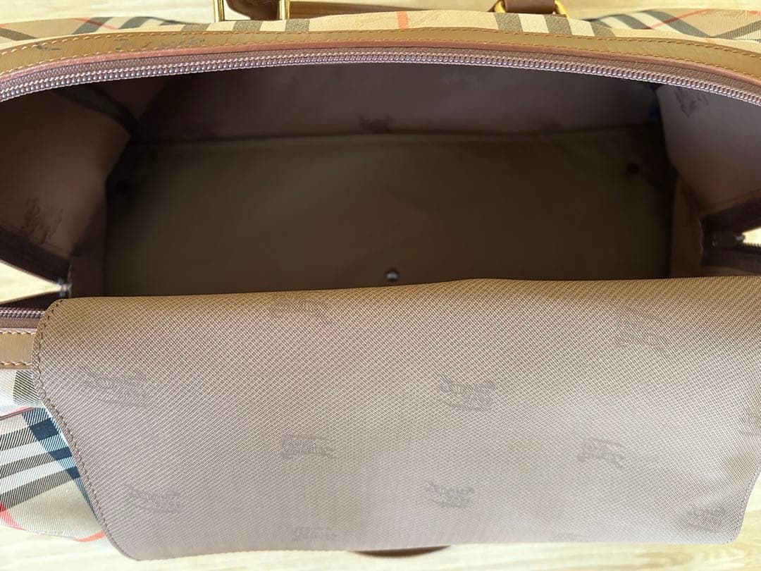1805 Burberry チェック柄 ボストンバッグ