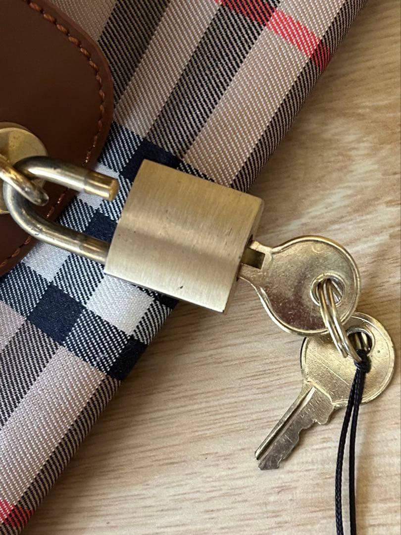 1805 Burberry チェック柄 ボストンバッグ