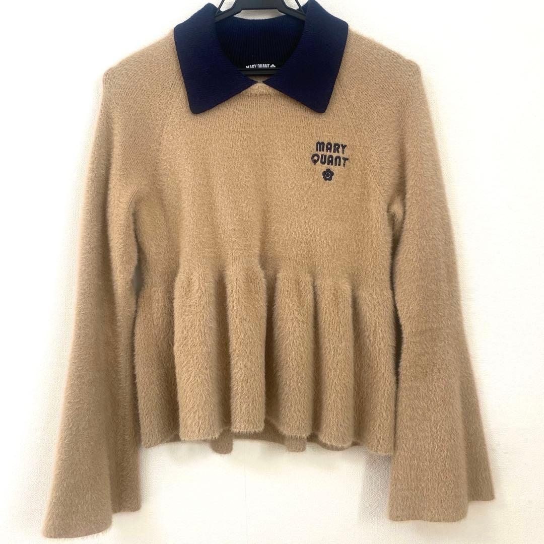 MARY QUANT フレアペプラムニット