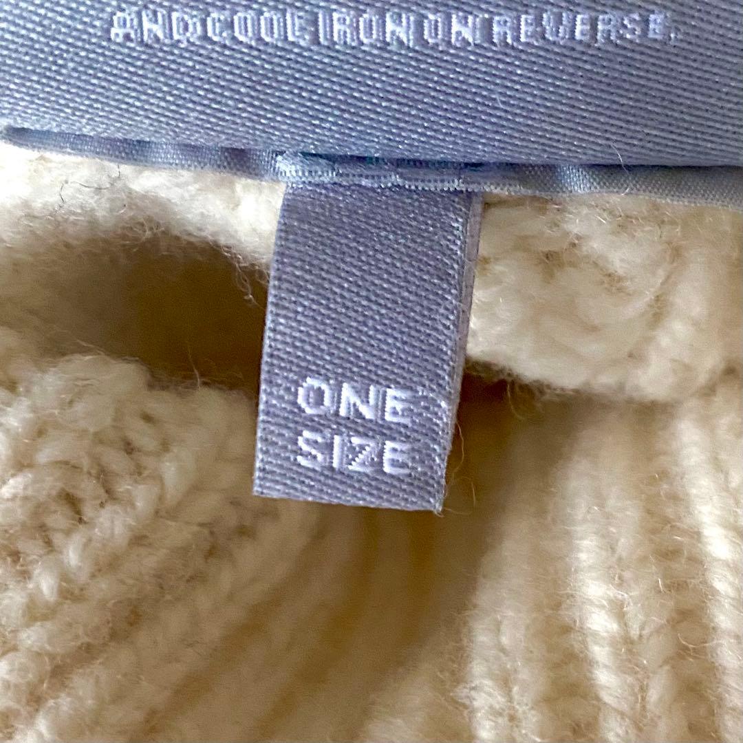 美品☆アランウーレンミルズ 洗える ハイネック ケーブルニット ゆったり