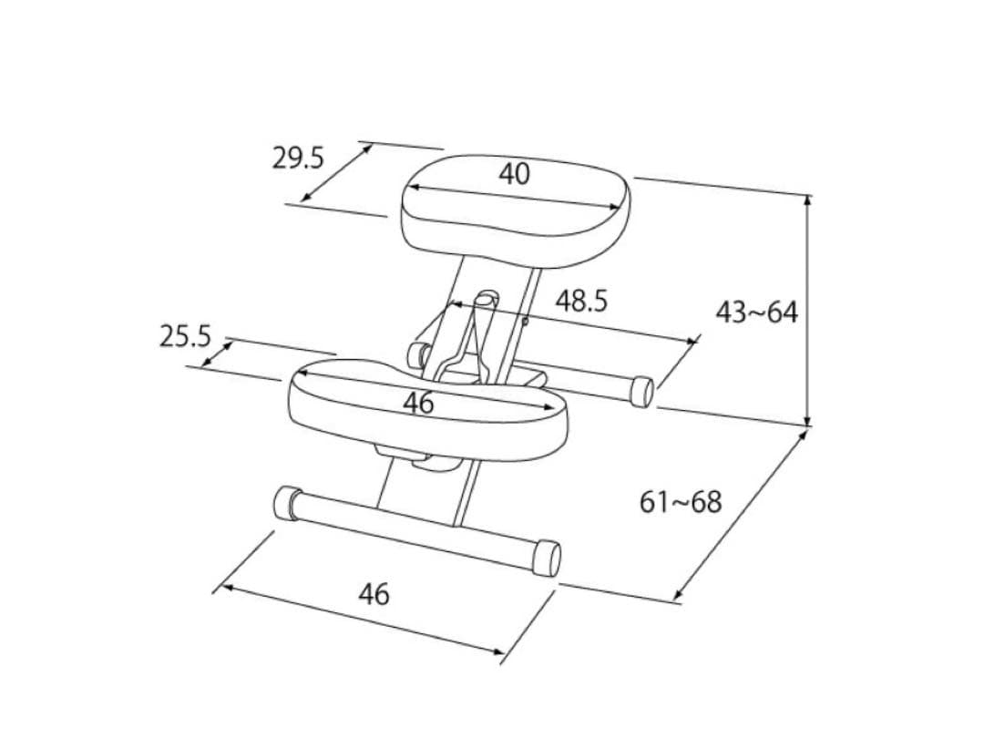 新品　バランスチェア　プロポーションチェア　補助クッション付き　ブルー