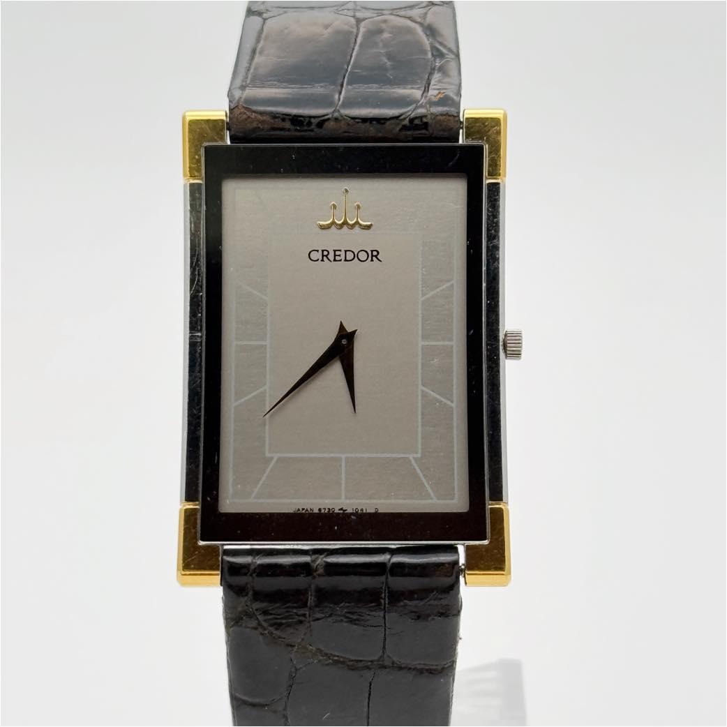 SEIKO 稼働 クレドール 6730-5711 SS + 22K SGP20