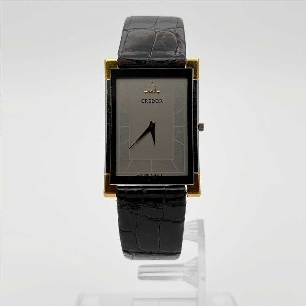 SEIKO 稼働 クレドール 6730-5711 SS + 22K SGP20