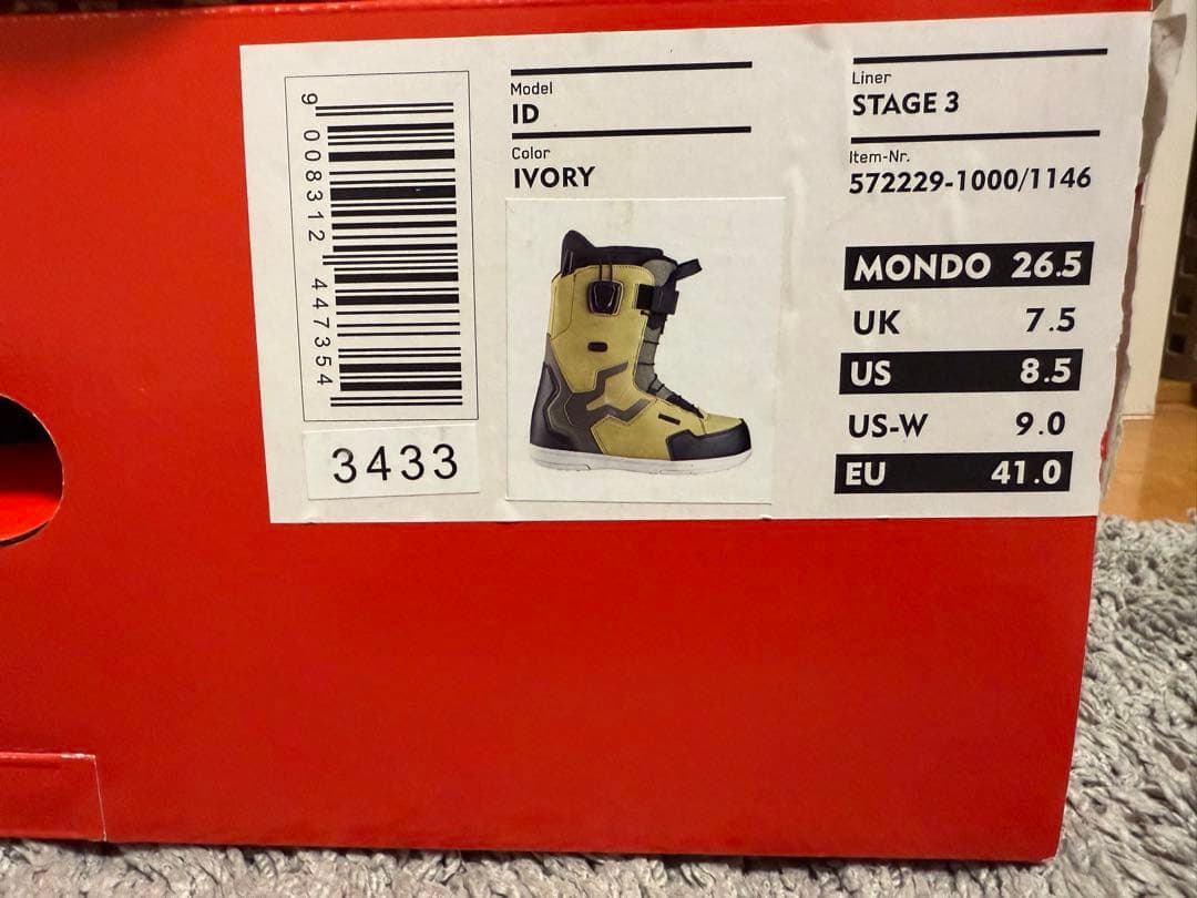 22-23ディーラックス ID スノーボードブーツ 26.5センチ