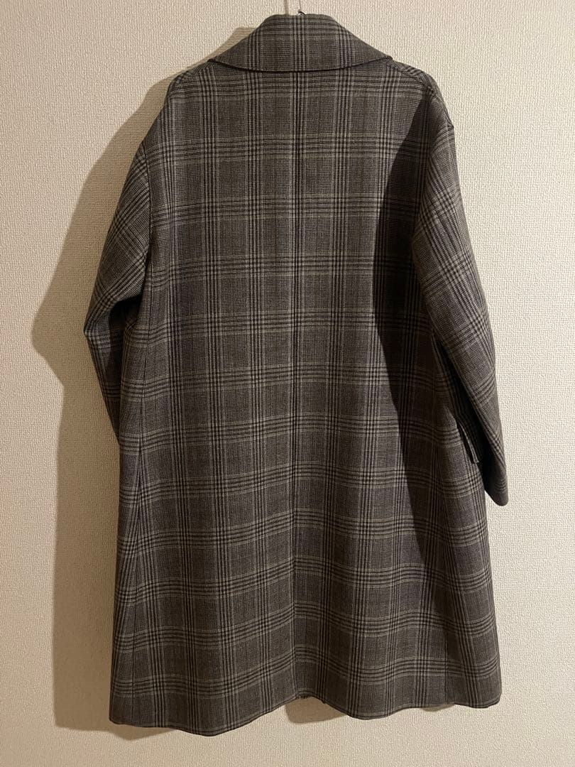17AW AURALEE ダブルフェイスチェックコート　美品　4