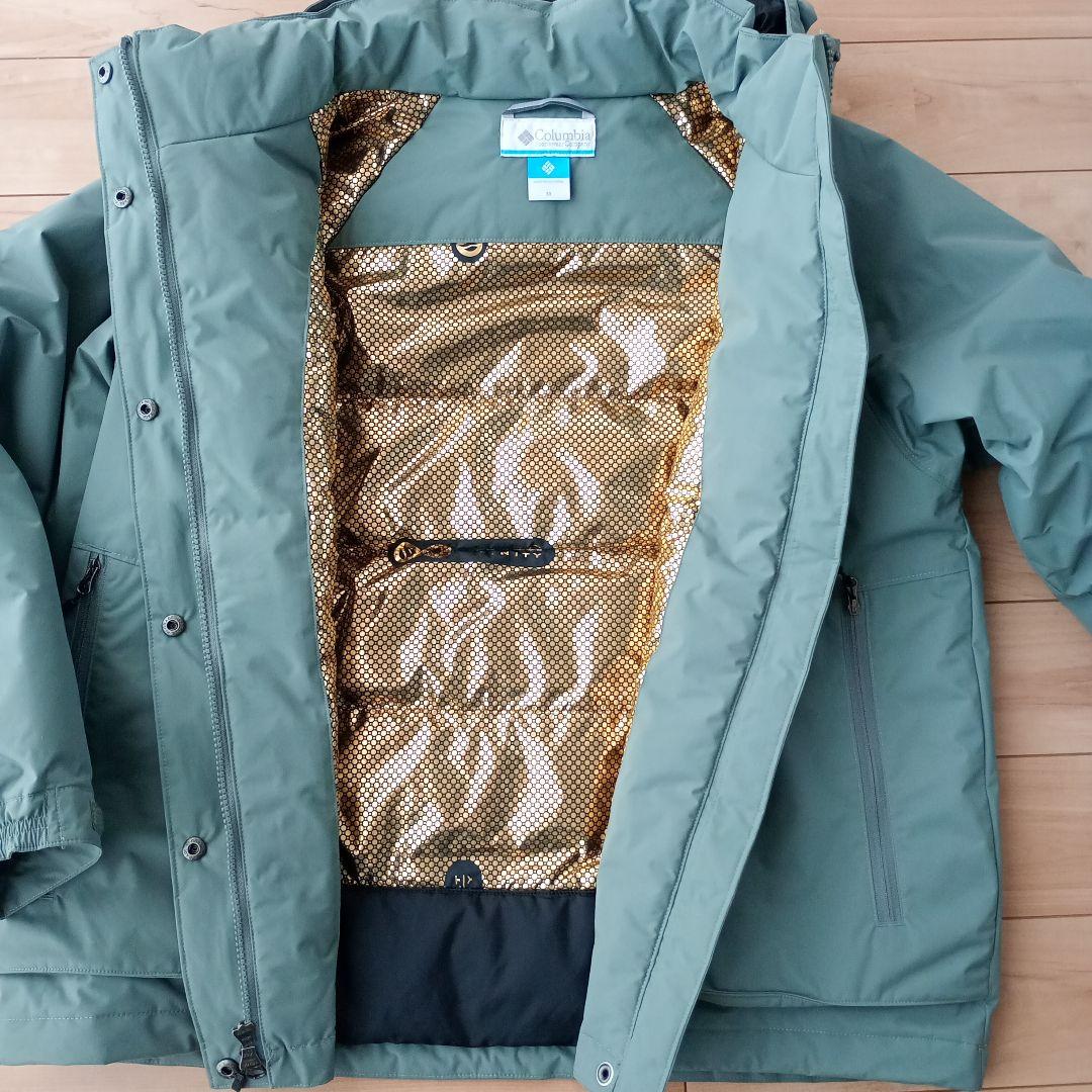 防水 防寒 きれいめ Columbia オムニヒート 中綿 ナイロンジャケット
