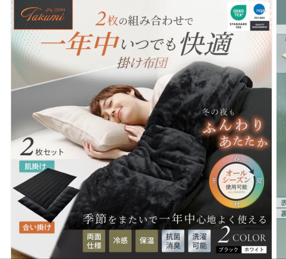 GOKUMIN 2枚合わせオールシーズンリバーシブル掛け布団