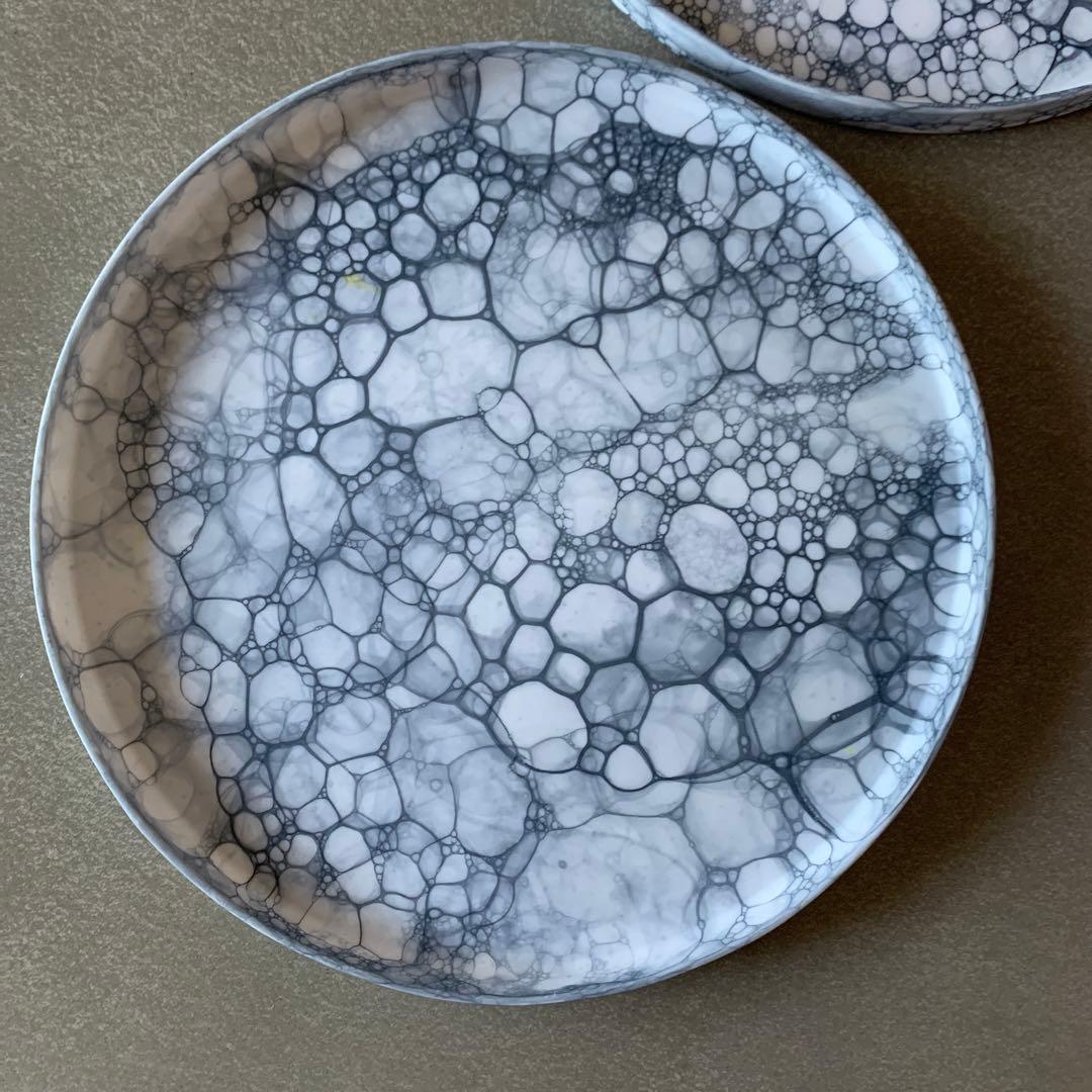 【美品】やま平窯　平皿　22cm 大皿　エッグシェル　有田焼