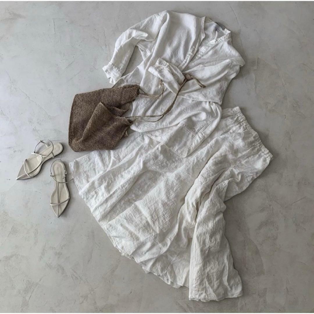 argue フレンチリネンロングスカート