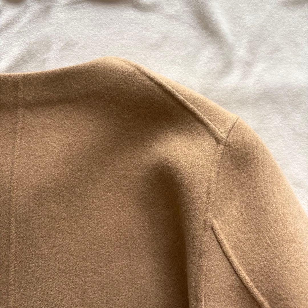 美品☆ボールジィ　トゥモローランド　カシミヤ混　ノーカラーコート ロングコート