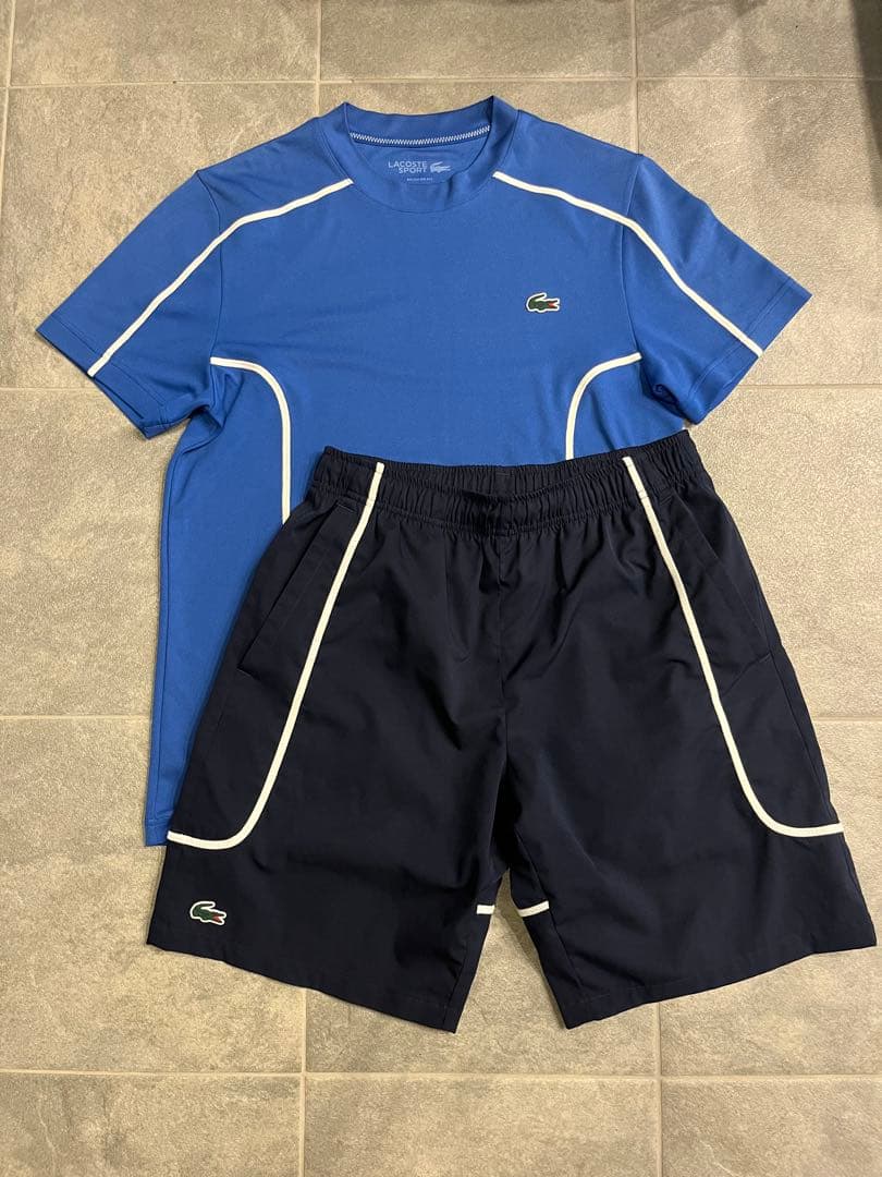 Lacoste テニスウェア　Tシャツとショーツセット