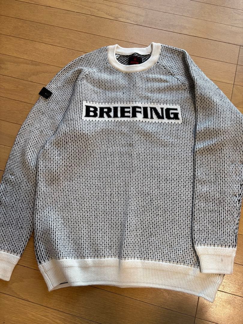 BRIEFING ニット　ロゴセーター L