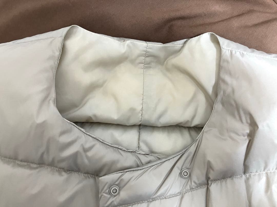 ピレネックス カンヌ2★春まで着れるノーカラーダウン★グレージュ42