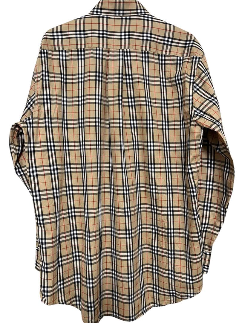 BURBERRYS 長袖 シャツ ノバチェック ホース ロゴ 刺繍 総柄 L