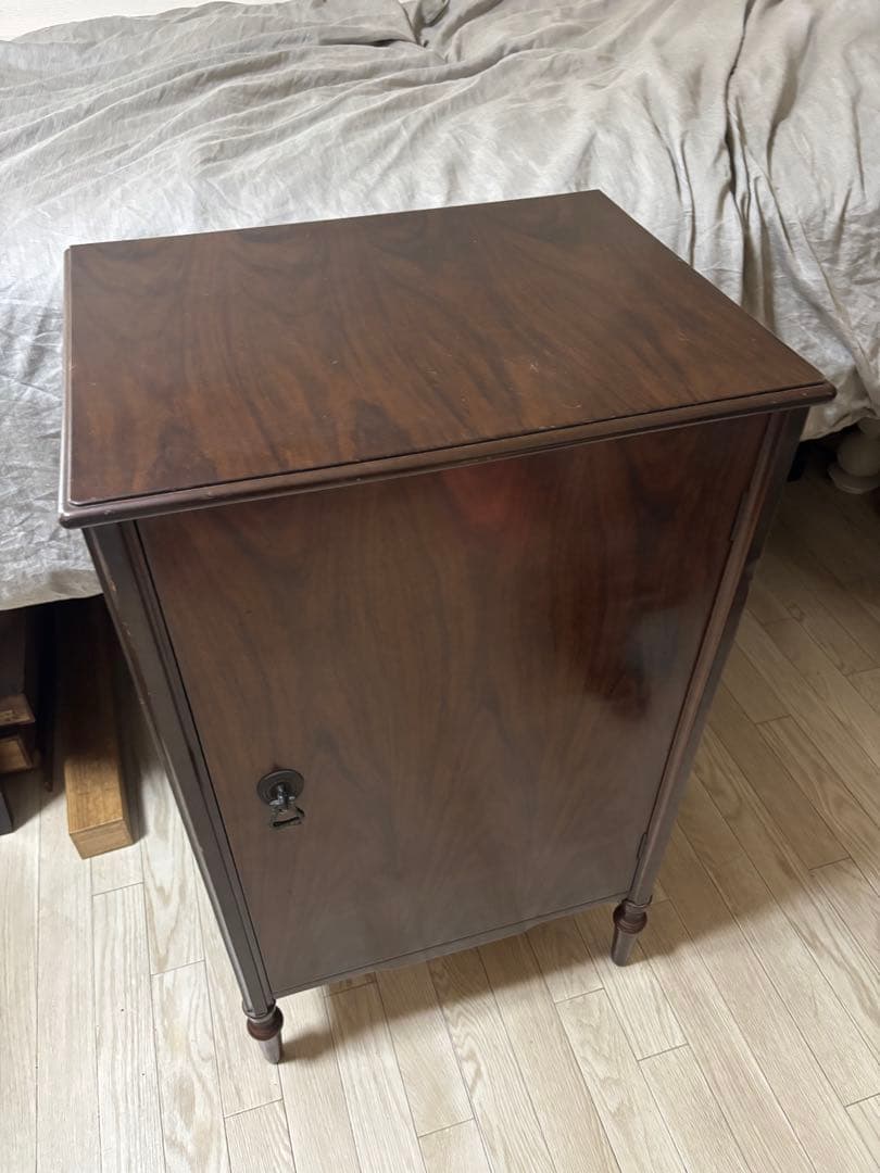 レコード　キャビネット　木目　蓄音機　棚　SP 和家具　四つ脚　50‘s