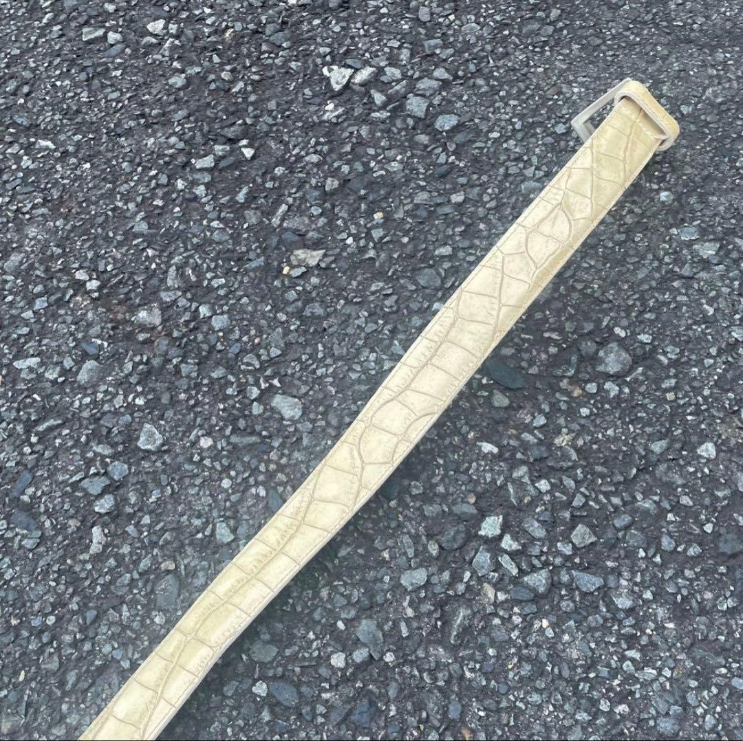 00s PRADA レザーベルト 型押し クロコダイ archive