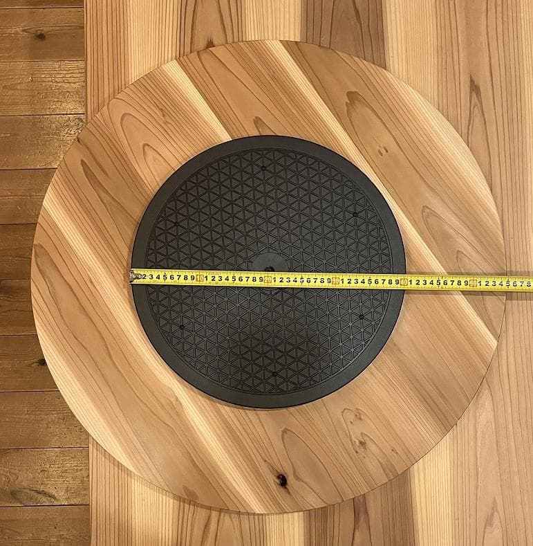（70cm）木製ターンテーブル_4Z281　主に食卓用　回転テーブル中華テーブル