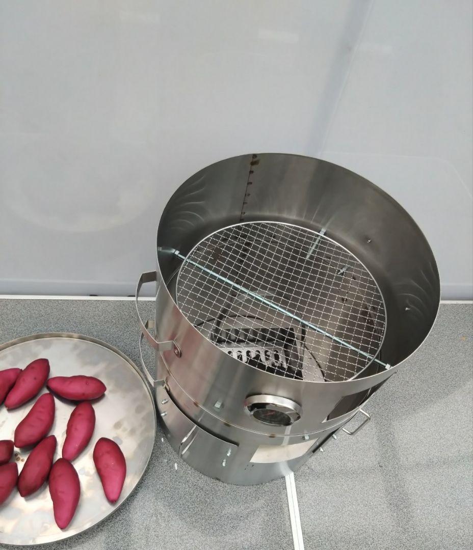 台数限定 値下げ「炭火」焼き芋 丸釜 網付き 軽トラ さつまいも 農家 MG1