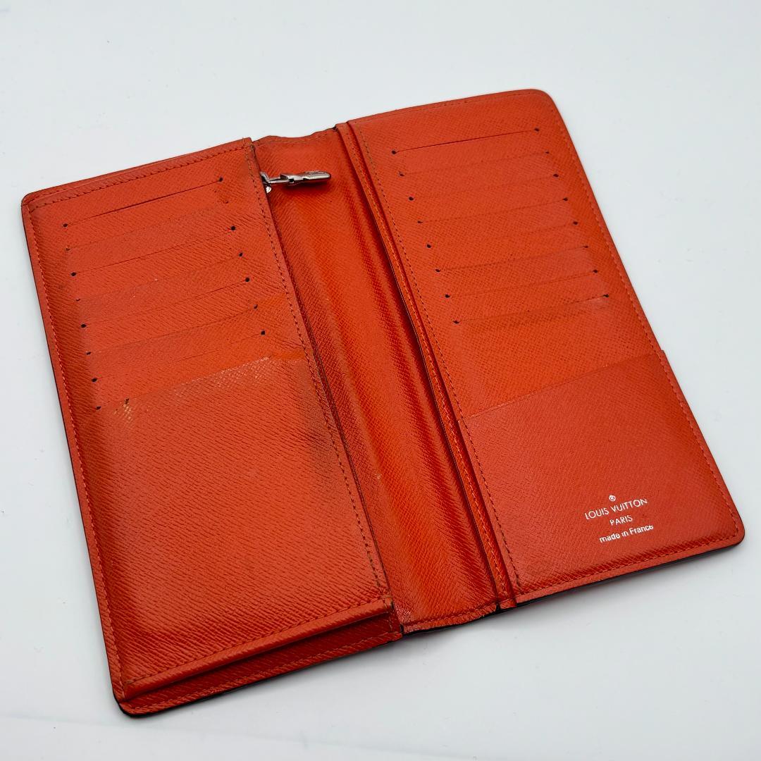 希少限定カラー ルイヴィトン タイガラマ ポルトフォイユ ブラザ NM オレンジ