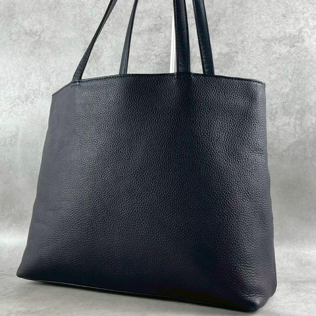 美品 ハッシュタグ メンズ ビジネス トートバッグ A4収納 肩掛け シボ革