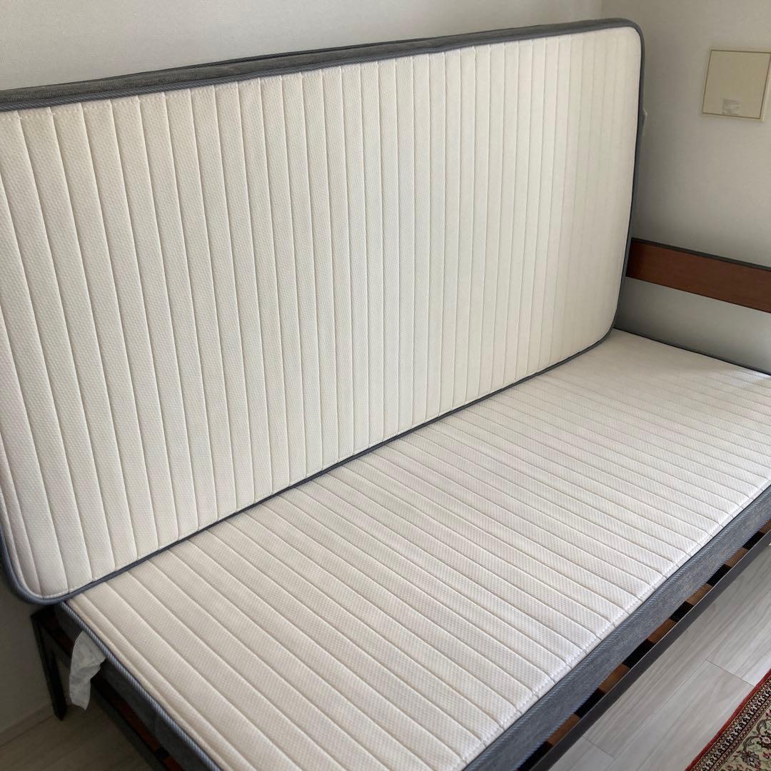 UNICO LUMBERアイアンベッドフレーム(シングル)+ニトリマットレス