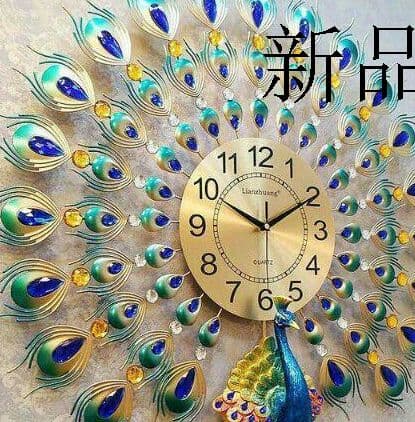 クジャク 壁掛け時計家庭用ホテルオフィス商店87