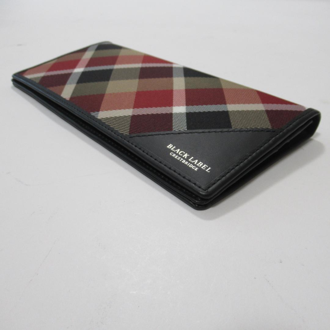 ブラックレーベルクレストブリッジ新品レッド ロングウォレット / 長財布