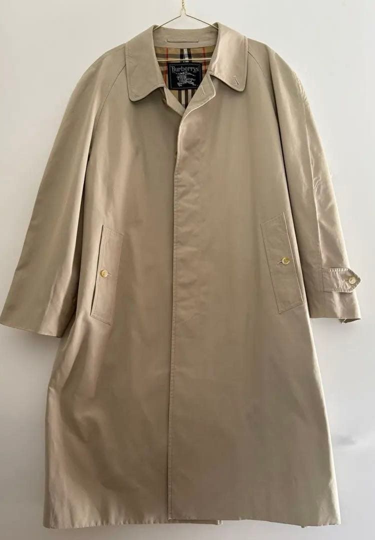 バーバリーズ　ステンカラー　トレンチコート　ベージュ　美品　ビンテージ L相当