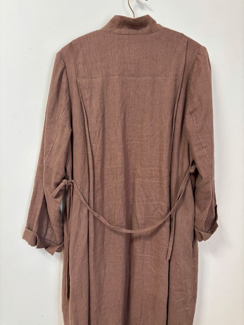 DoI 働衣　Lily coat リリーコート　リネン　ブラウン