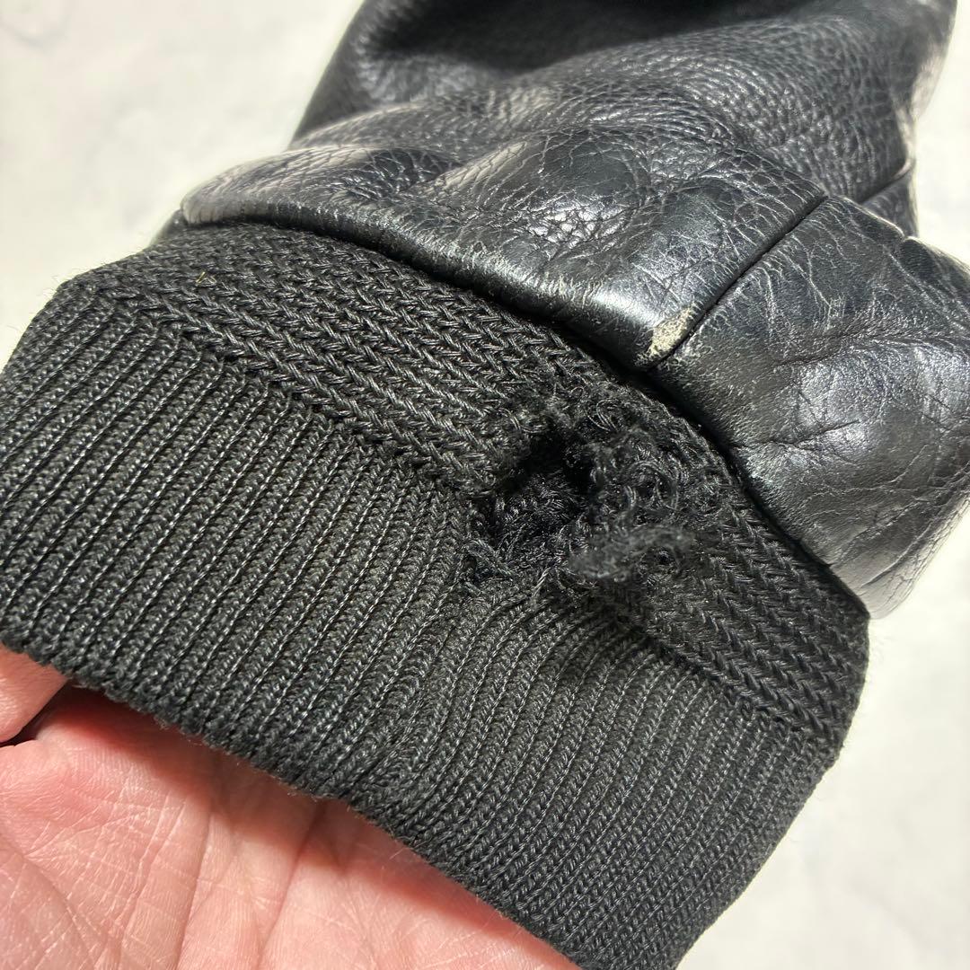 VINTAGE レザージャケット A-2 フライトジャケット ブラック (54)