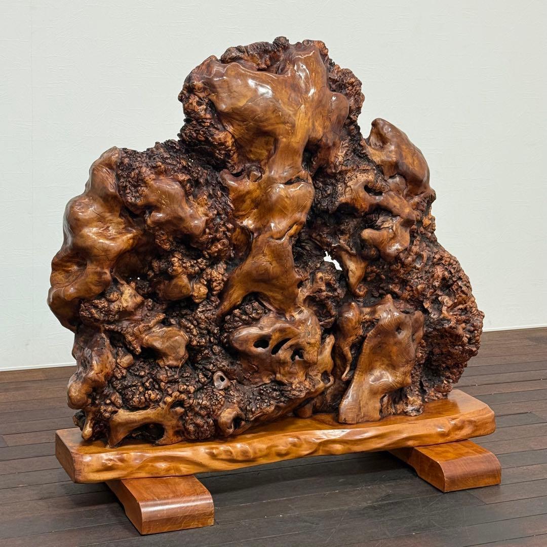 H21K45 巨大 天然木 瘤 衝立 コブ 木製オブジェ