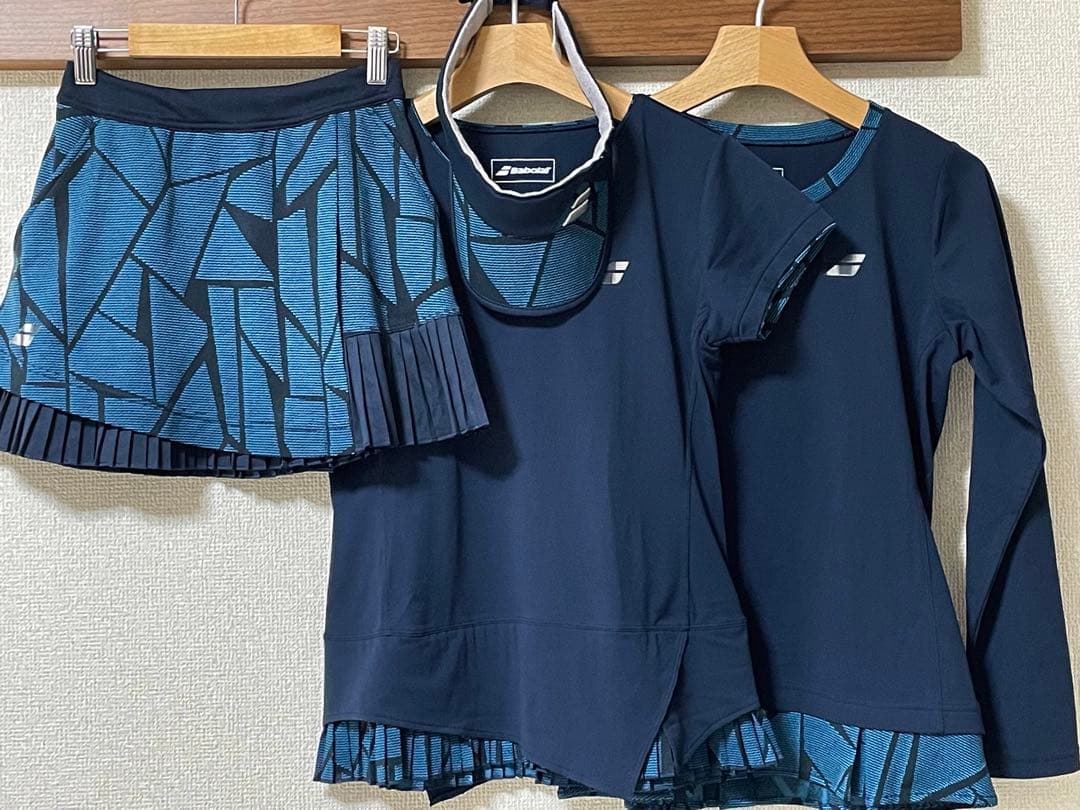 バボラ ウェア テニス 長袖 シャツ バイザー セット(4点セット)