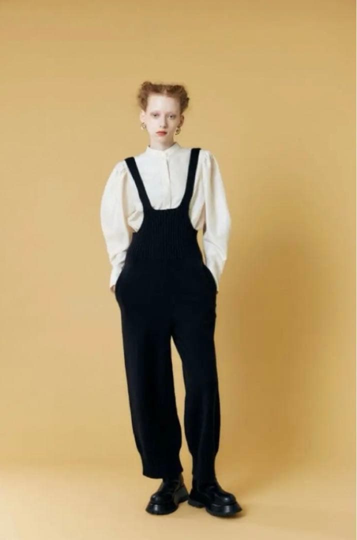 HeRIN.CYE ヘリンドットサイ　ニットサスペンダーパンツ