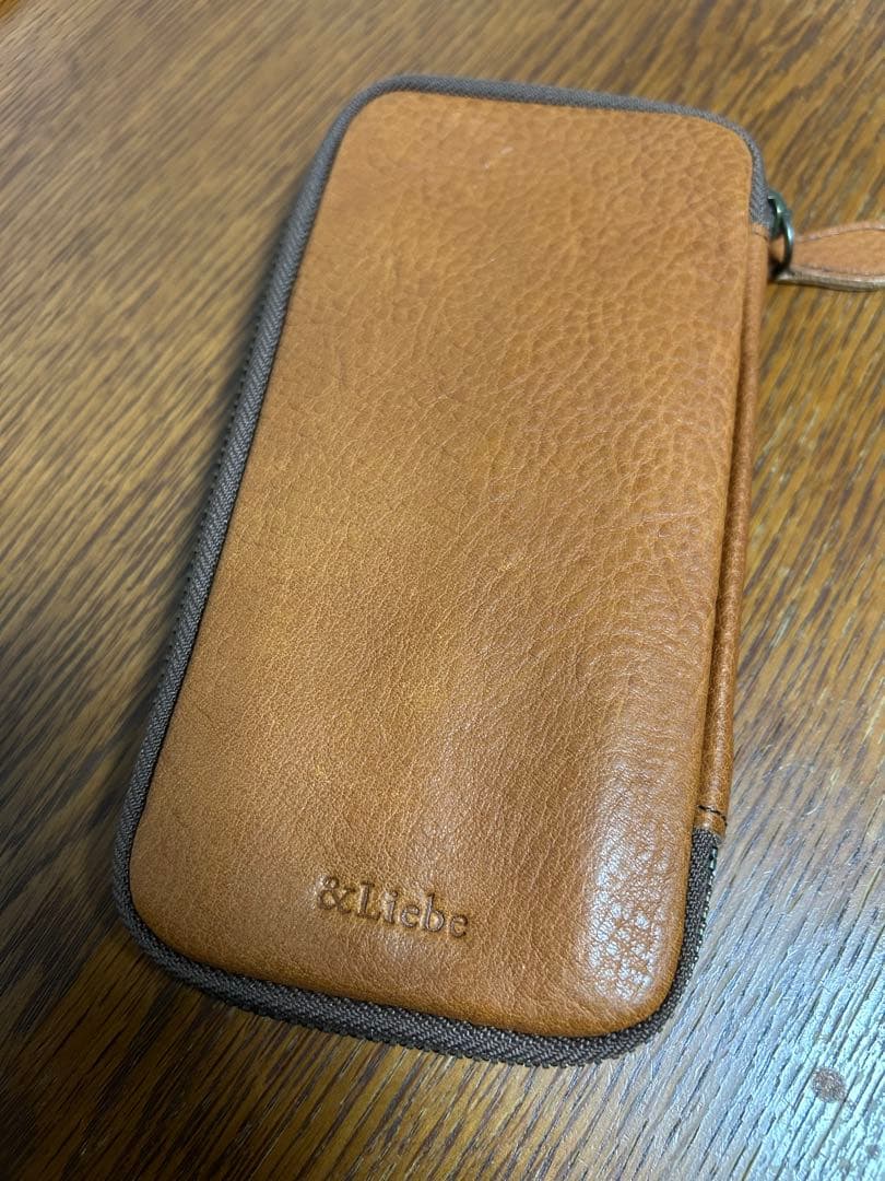 アンドリーベ　&Liebe ラウンドジップペンケース　栃木レザー　美品　完売品