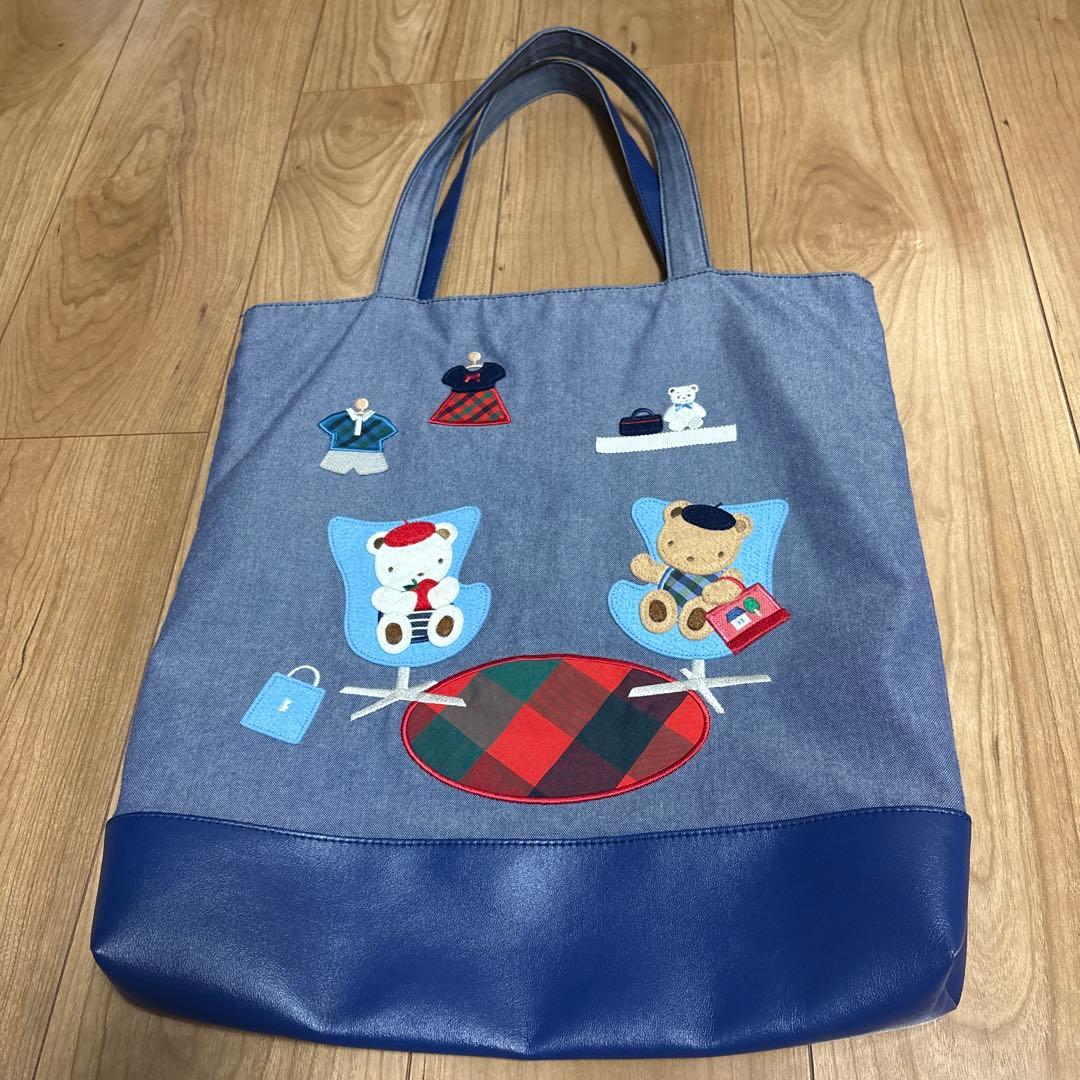 ファミリア　神戸本店限定バッグ　縦型トート　デニム　トートバッグ