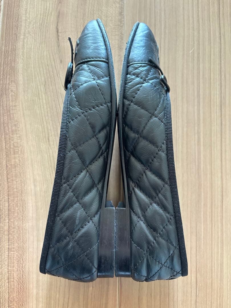 美品【CHANEL シャネル】バレリーナ 35.5(22.5センチ) 保存袋付