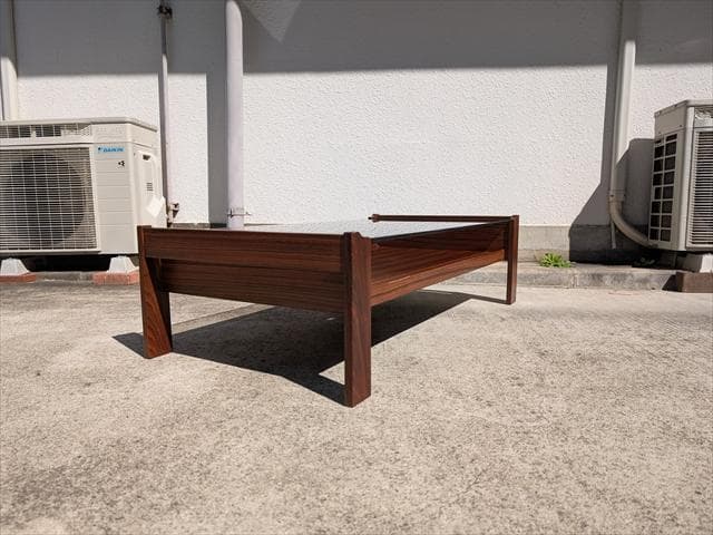 ヴィンテージ｜日田工芸｜スモークガラストップ｜センターテーブル｜
