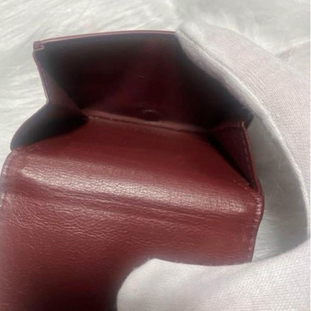 BALENCIAGA三つ折り財布　赤茶色　あずき色