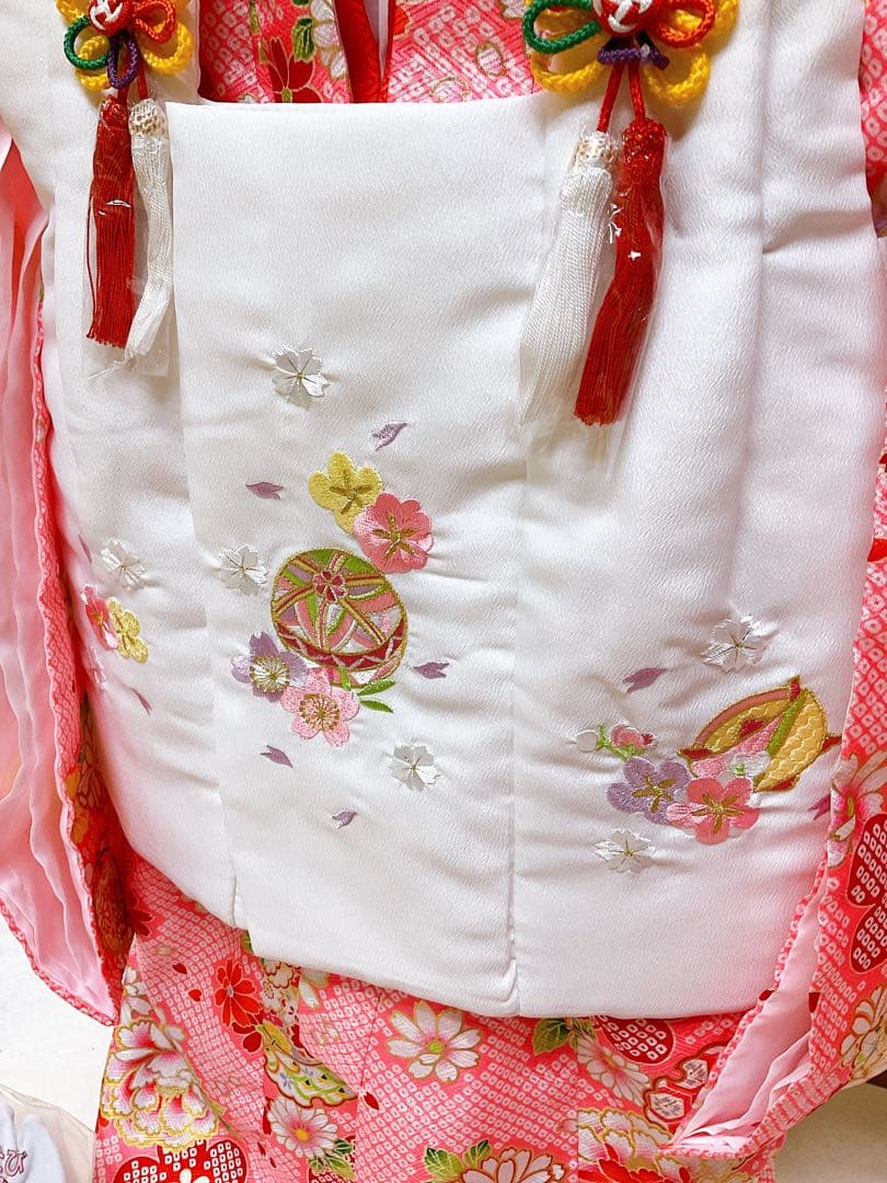 子ども 七五三 3歳 被布着物 ひな祭り お雛様 新品未使用品 タグ付き