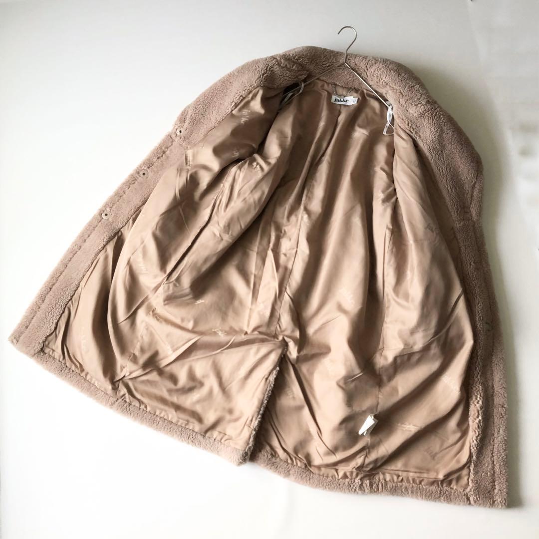 2970A美品　ジャッキー　テディベアロングコート　ベージュ　M