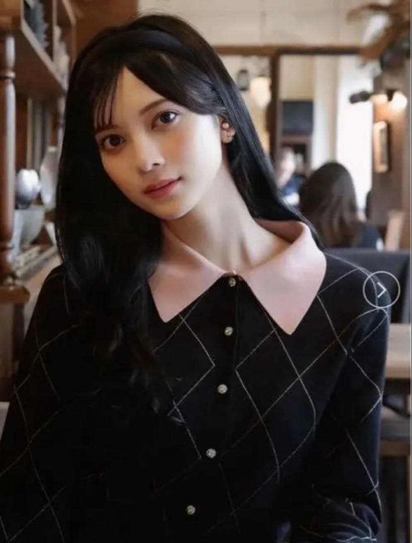 snidel USAGI ONLINE限定 アーガイルチェックカーディガン