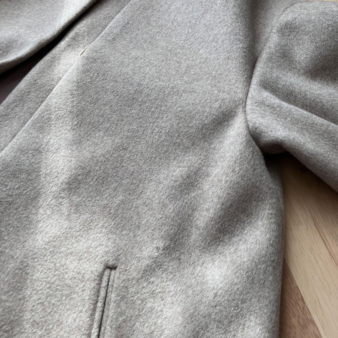 【美品】【2024AW】IENAシャルムビーバーAラインコート ノーカラーコート