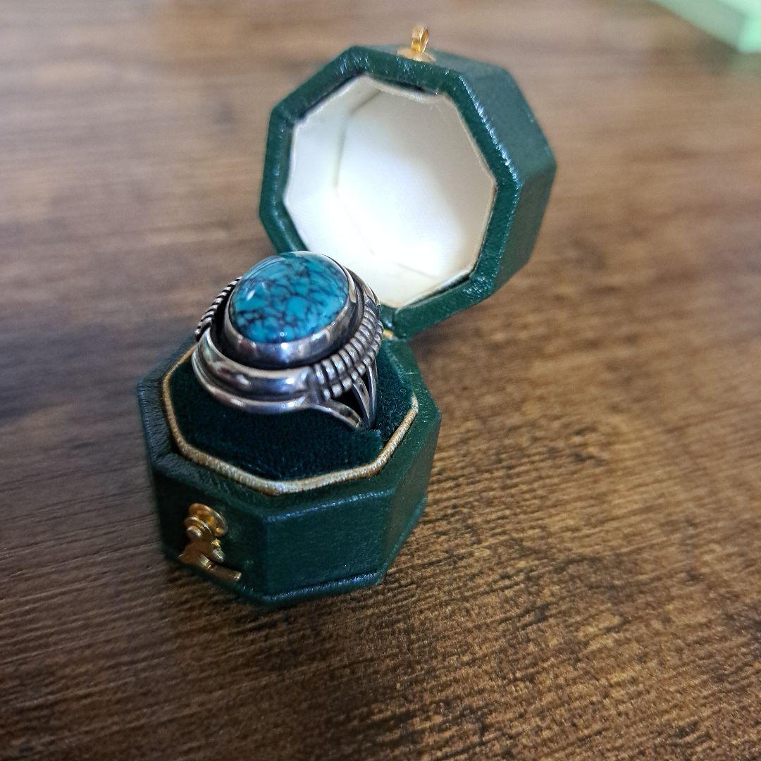 インディアンジュエリー　ターコイズ　シルバーリング