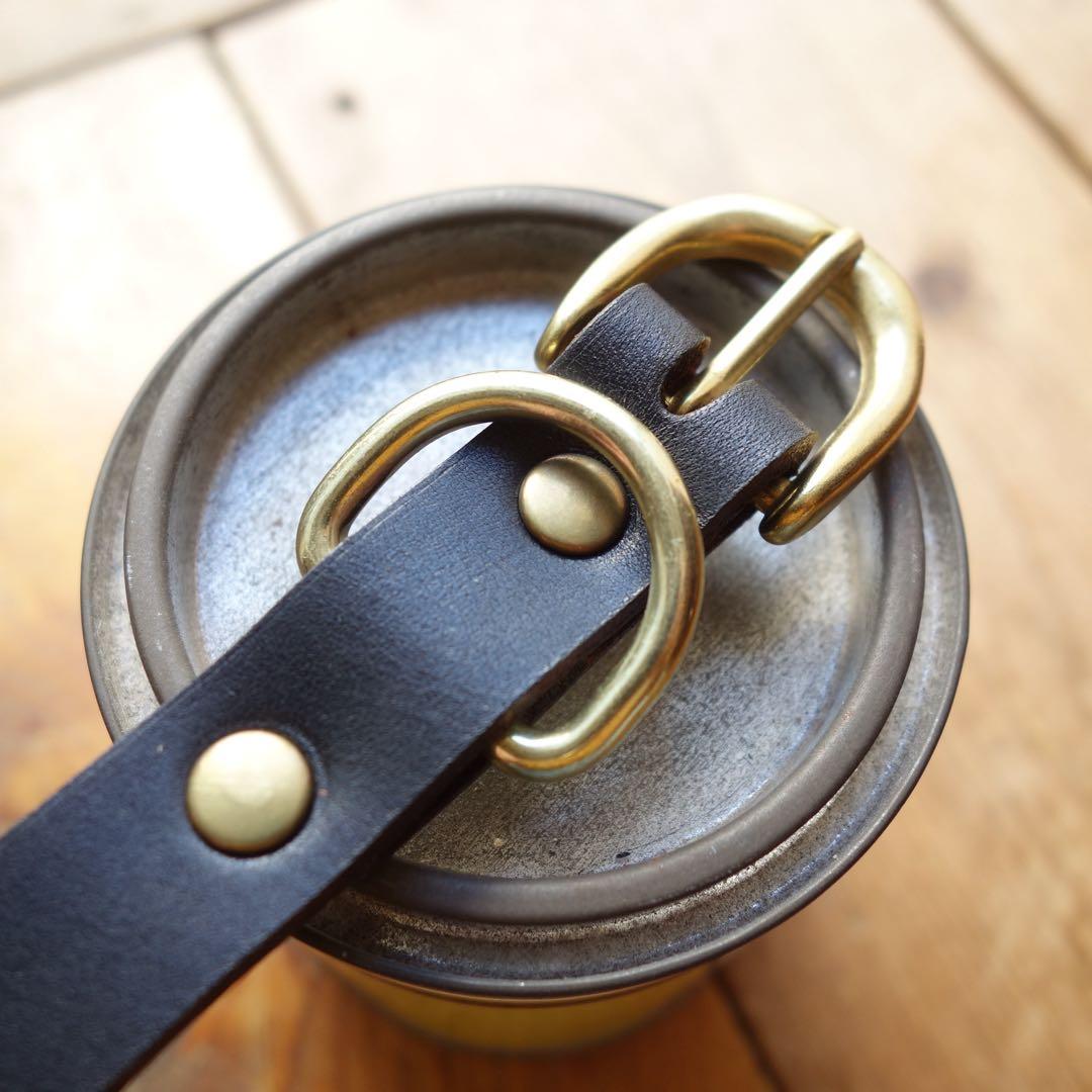 ☆茶芯ナロースタッズベルトサドルレザー htcベルト callyお好きな方