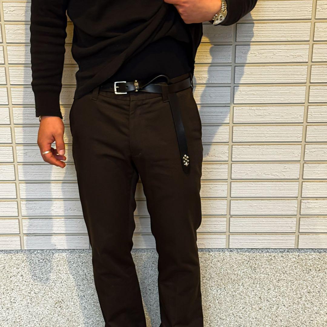 k*1様 スタッズナローベルトミリタリmx23mm 32inch125cm