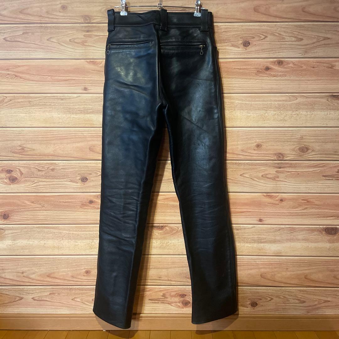 VANSON バンソン レザーパンツ USA製 黒 W28 実寸W70