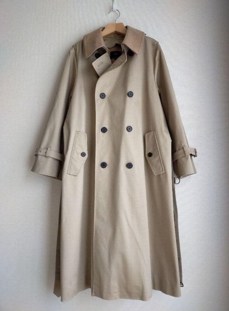 美品 23区 大きいサイズ46 コットンギャバトレンチコート 蛯原友里さん着用