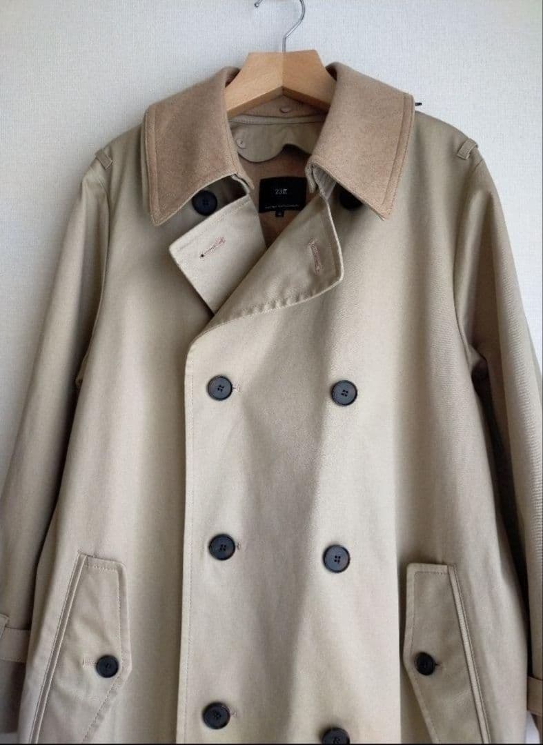 美品 23区 大きいサイズ46 コットンギャバトレンチコート 蛯原友里さん着用