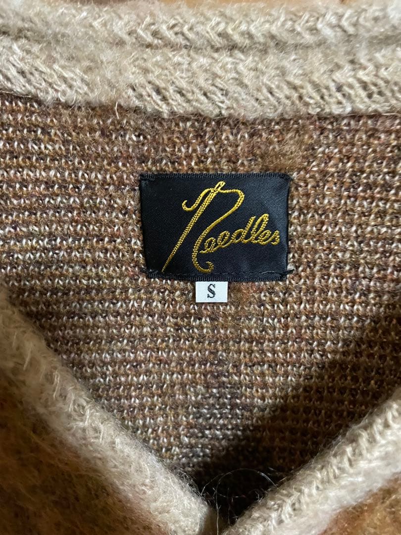 needles 18aw アーガイル柄 モヘヤ カーディガン