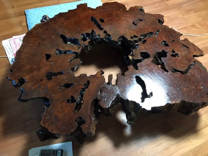 ９０年ほど前のアンティーク品・座卓テーブル・ ダイニングテーブル・ 飾り台